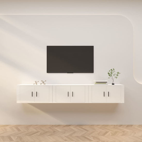 Tv-wandmeubels 3 st 80x34,5x40 cm hoogglans wit MeubelReus
