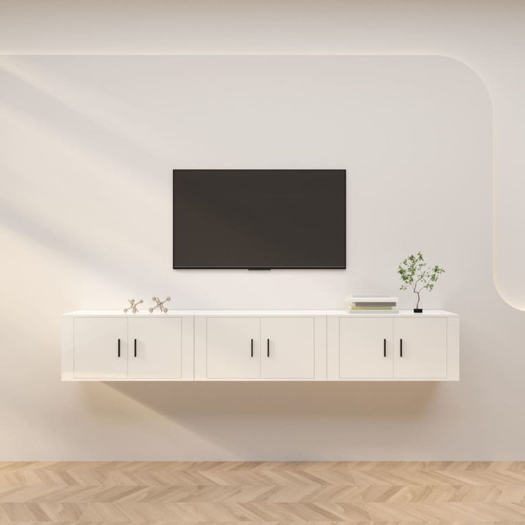 Tv-wandmeubels 3 st 80x34,5x40 cm hoogglans wit MeubelReus
