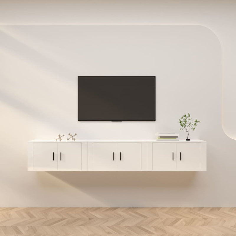 Tv-wandmeubels 3 st 80x34,5x40 cm hoogglans wit MeubelReus