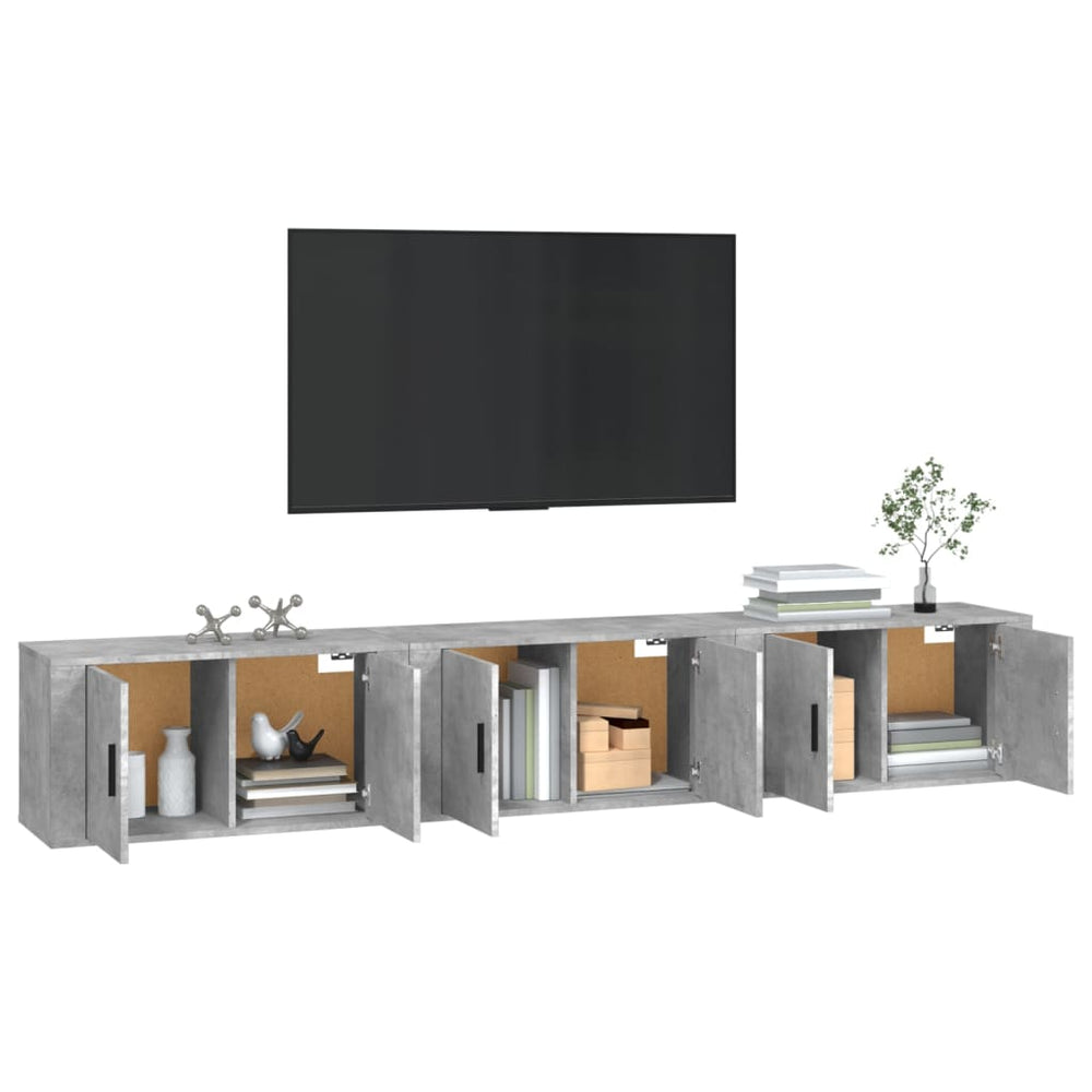 Tv-wandmeubels 3 st 80x34,5x40 cm betongrijs MeubelReus