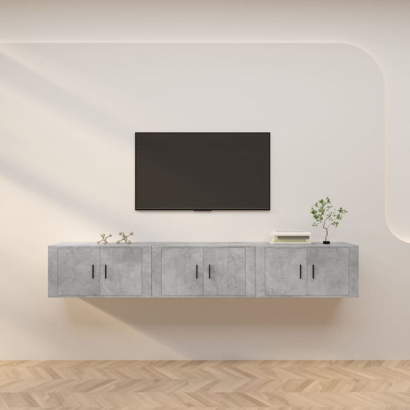 Tv-wandmeubels 3 st 80x34,5x40 cm betongrijs MeubelReus