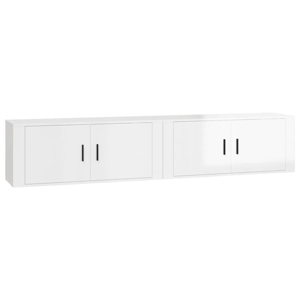 Tv-wandmeubels 2 st 100x34,5x40 cm hoogglans wit MeubelReus