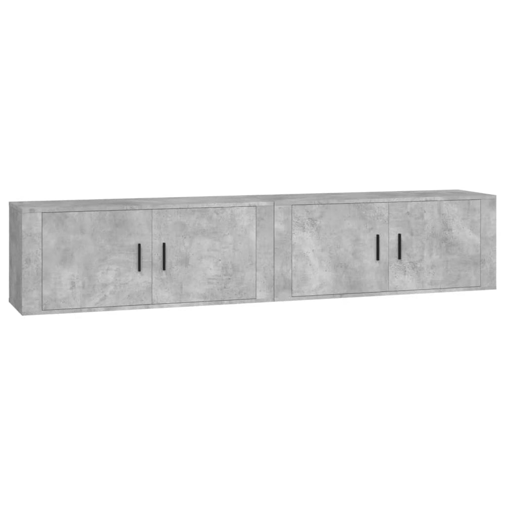 Tv-wandmeubels 2 st 100x34,5x40 cm betongrijs MeubelReus