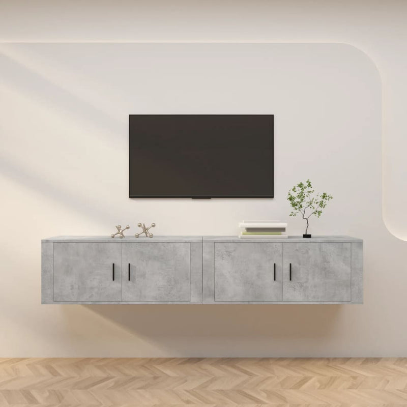 Tv-wandmeubels 2 st 100x34,5x40 cm betongrijs MeubelReus