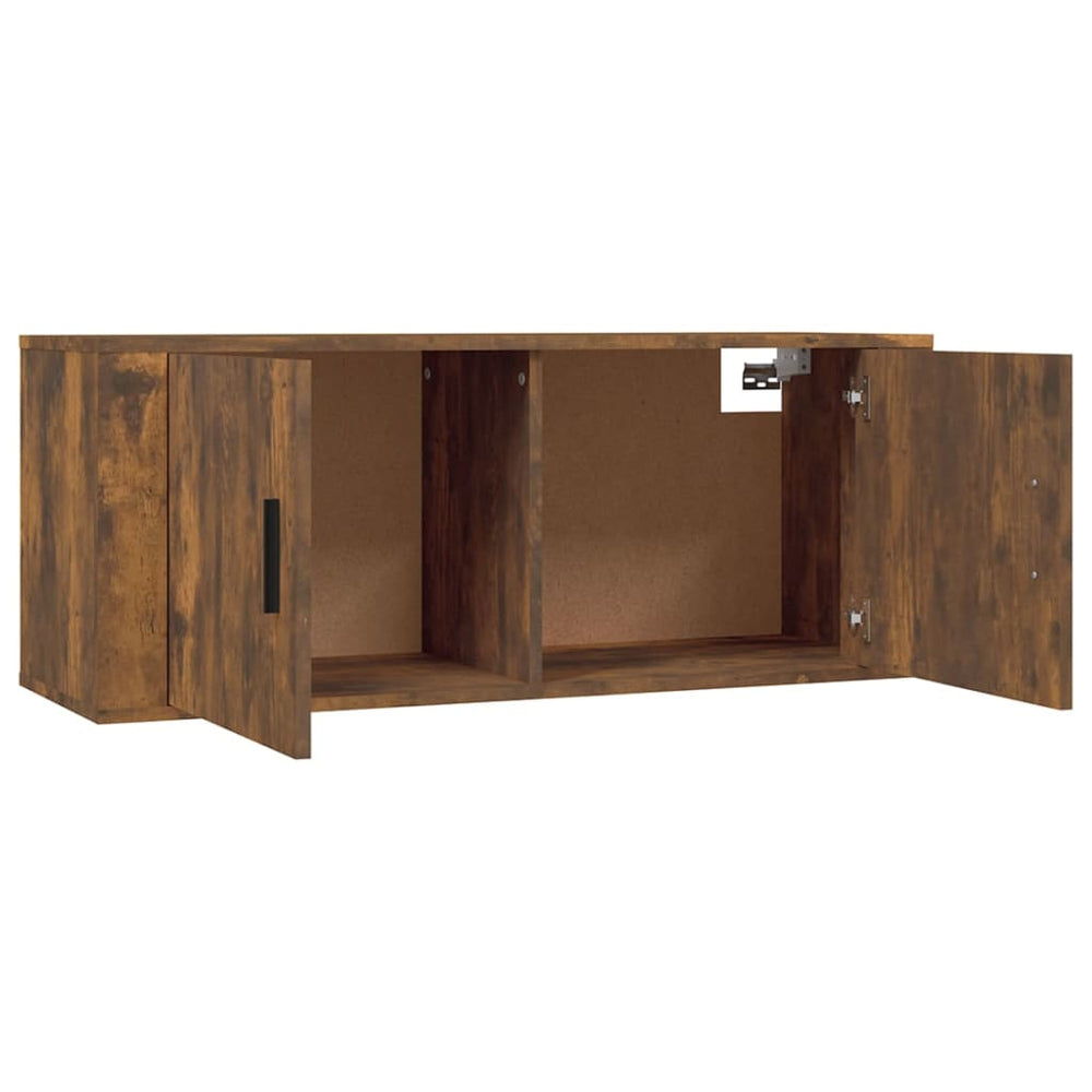 Tv-wandmeubels 2 st 100x34,5x40 cm gerookt eikenkleurig MeubelReus