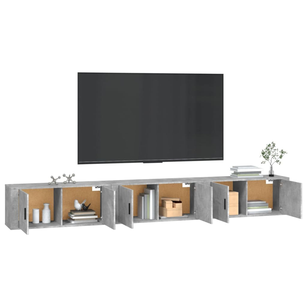 Tv-wandmeubels 3 st 100x34,5x40 cm betongrijs MeubelReus