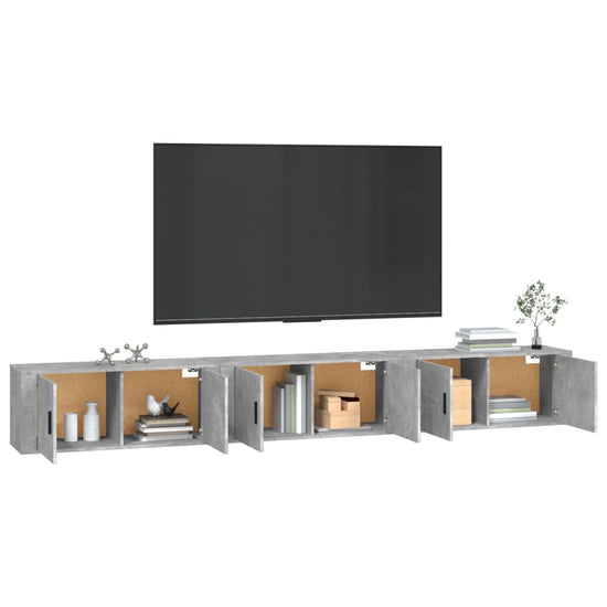 Tv-wandmeubels 3 st 100x34,5x40 cm betongrijs MeubelReus