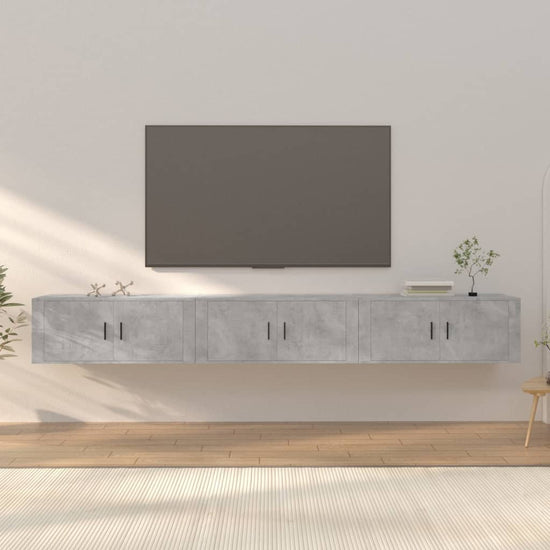 Tv-wandmeubels 3 st 100x34,5x40 cm betongrijs MeubelReus