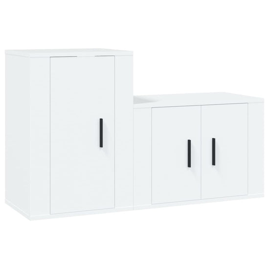 2-delige Tv-meubelset bewerkt hout wit MeubelReus
