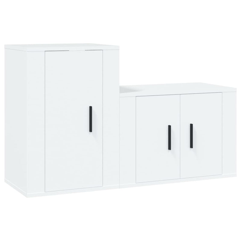2-delige Tv-meubelset bewerkt hout wit MeubelReus