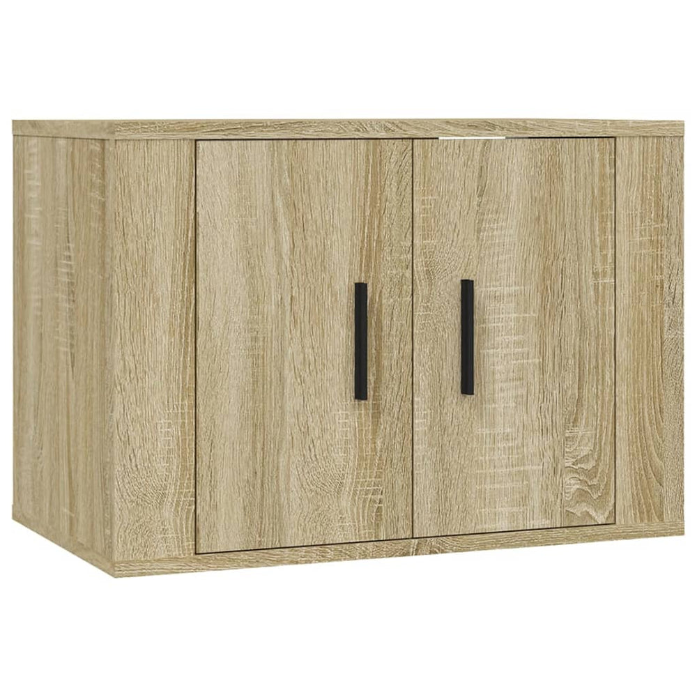 2-delige Tv-meubelset bewerkt hout sonoma eikenkleurig MeubelReus