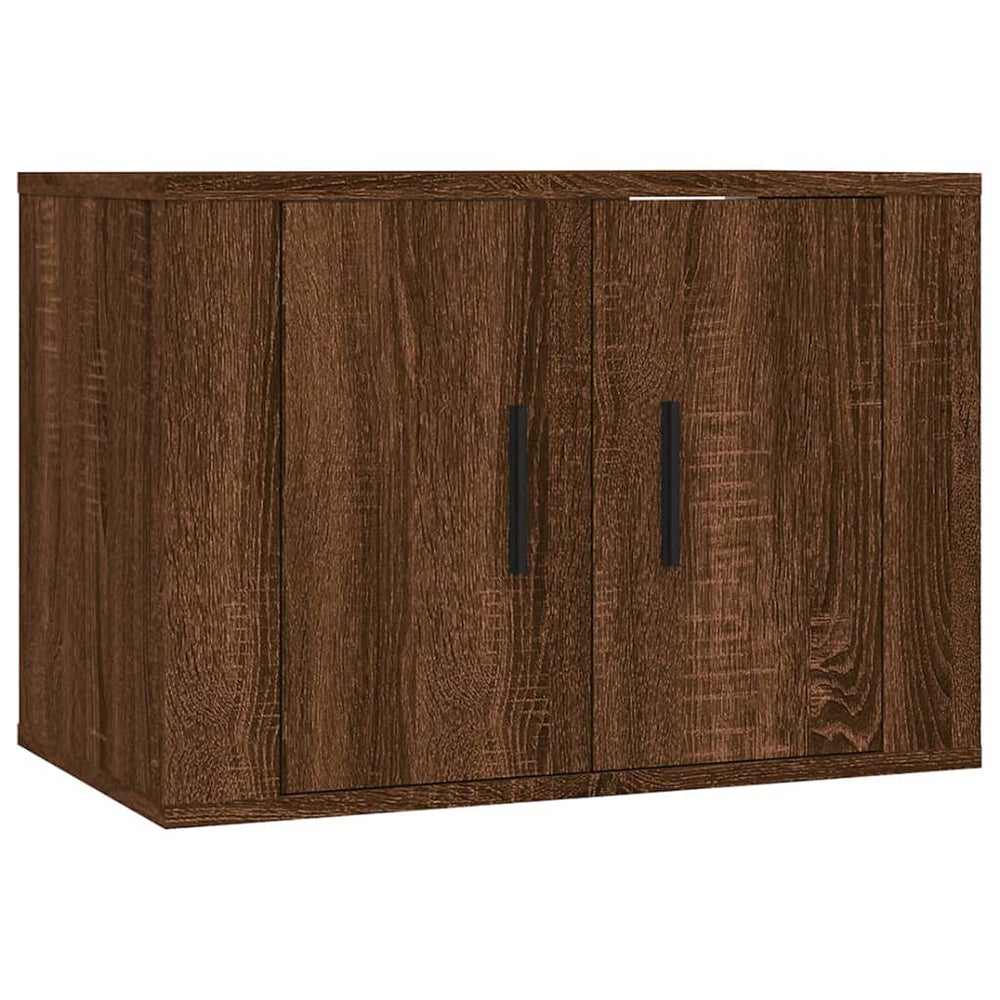 2-delige Tv-meubelset bewerkt hout bruineikenkleurig MeubelReus