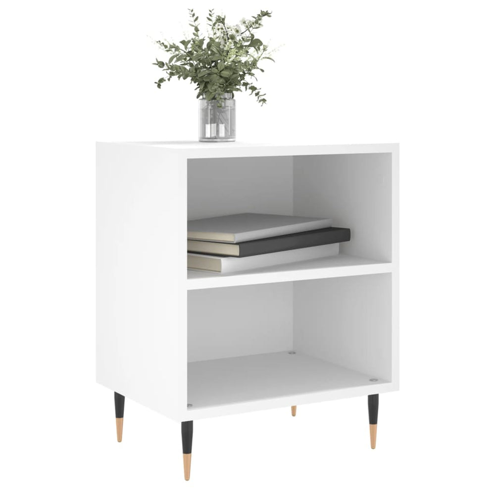Nachtkastjes 2 st 40x30x50 cm bewerkt hout wit MeubelReus