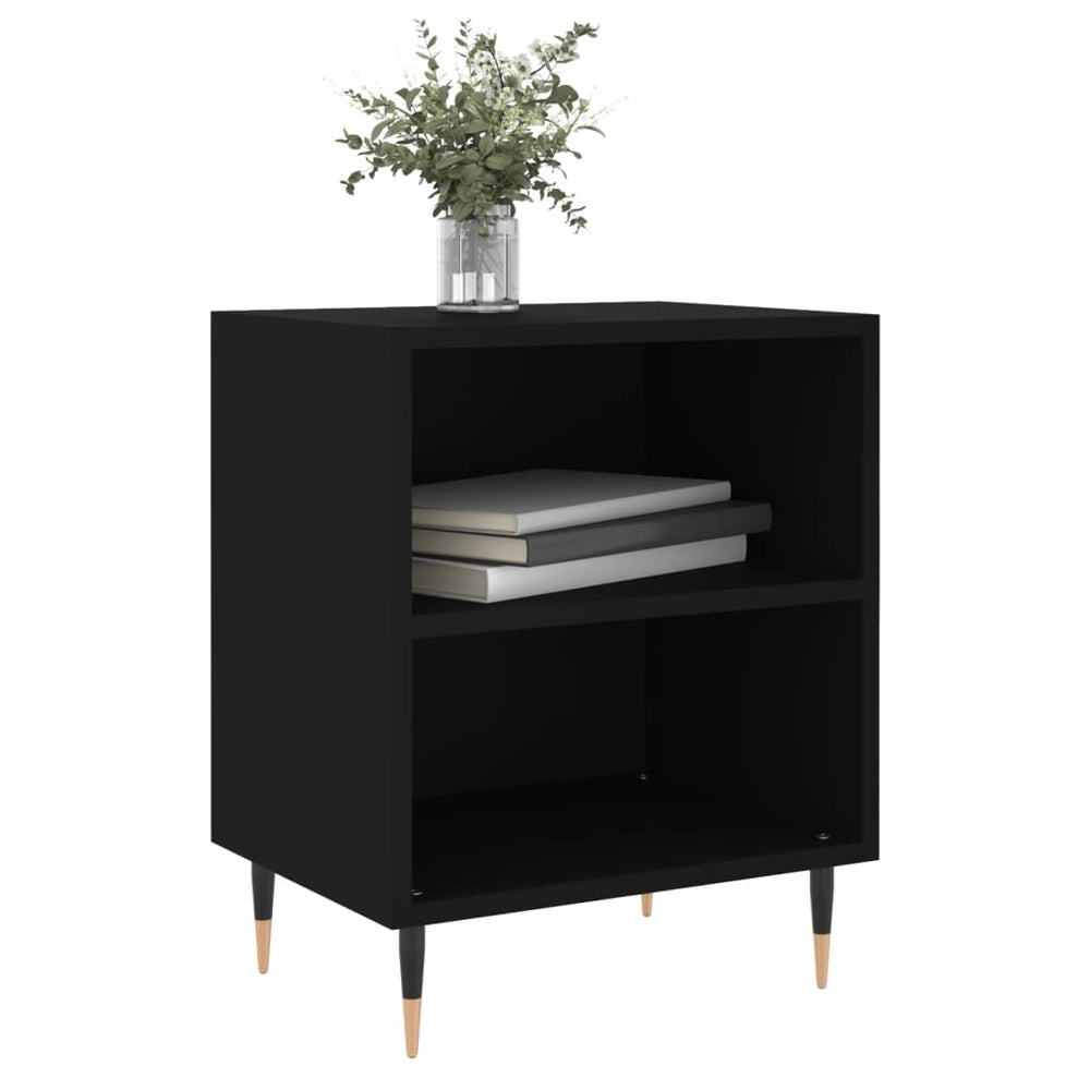 Nachtkastjes 2 st 40x30x50 cm bewerkt hout zwart MeubelReus