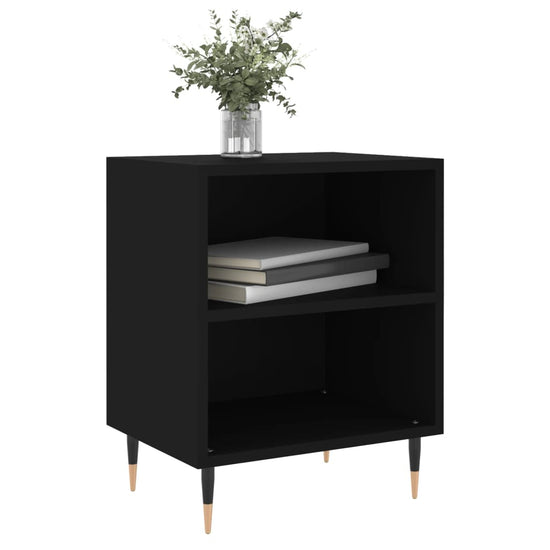 Nachtkastjes 2 st 40x30x50 cm bewerkt hout zwart MeubelReus