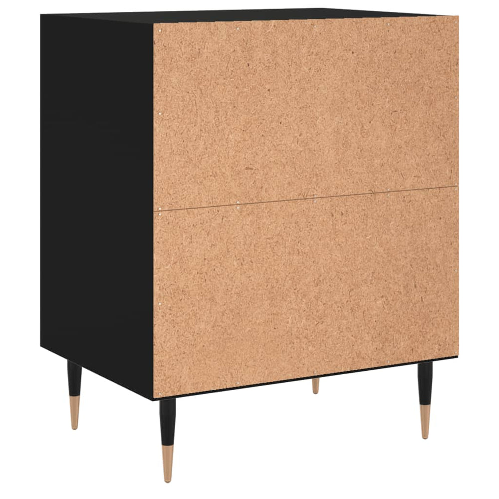 Nachtkastjes 2 st 40x30x50 cm bewerkt hout zwart MeubelReus