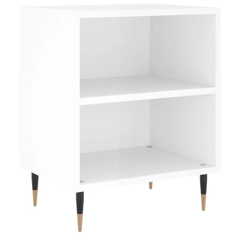Nachtkastjes 2 st 40x30x50 cm bewerkt hout hoogglans wit MeubelReus