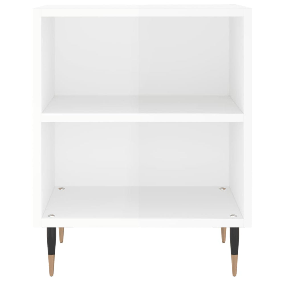Nachtkastjes 2 st 40x30x50 cm bewerkt hout hoogglans wit MeubelReus