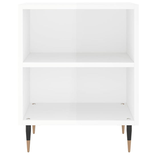 Nachtkastjes 2 st 40x30x50 cm bewerkt hout hoogglans wit MeubelReus