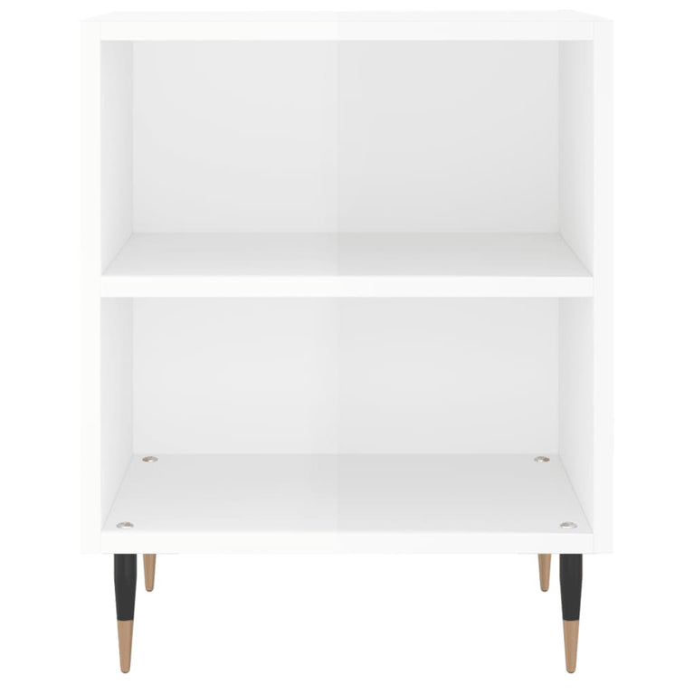 Nachtkastjes 2 st 40x30x50 cm bewerkt hout hoogglans wit MeubelReus