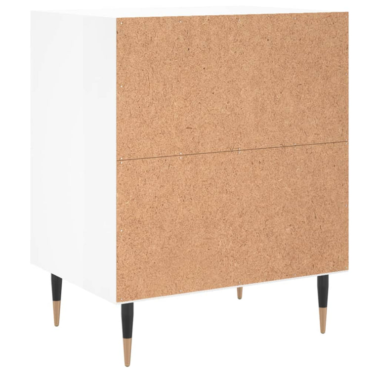 Nachtkastjes 2 st 40x30x50 cm bewerkt hout hoogglans wit MeubelReus