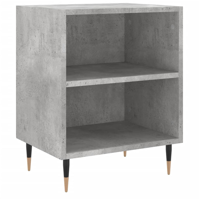 Nachtkastje 40x30x50 cm bewerkt hout betongrijs MeubelReus