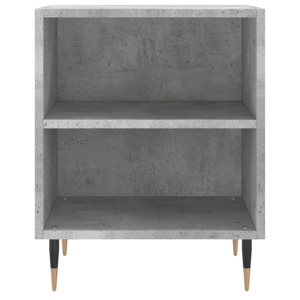 Nachtkastje 40x30x50 cm bewerkt hout betongrijs MeubelReus