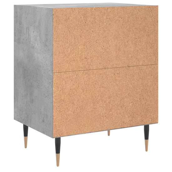 Nachtkastje 40x30x50 cm bewerkt hout betongrijs MeubelReus