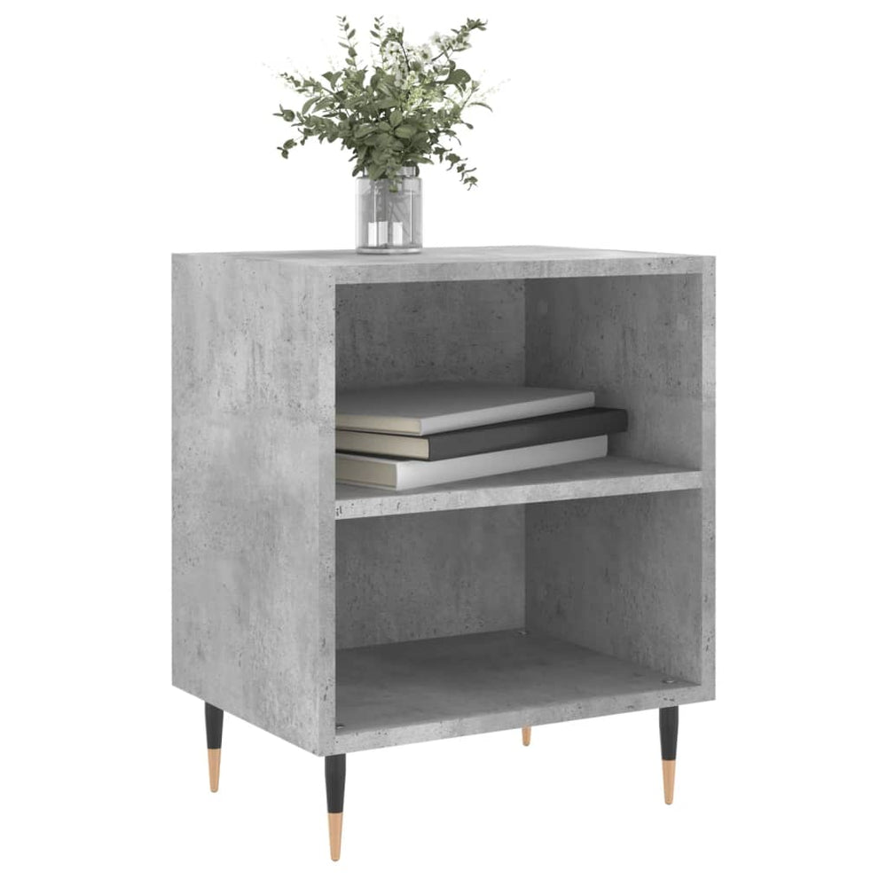Nachtkastjes 2 st 40x30x50 cm bewerkt hout betongrijs MeubelReus