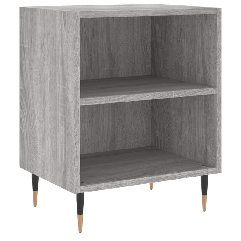 Nachtkastje 40x30x50 cm bewerkt hout grijs sonoma eikenkleurig MeubelReus