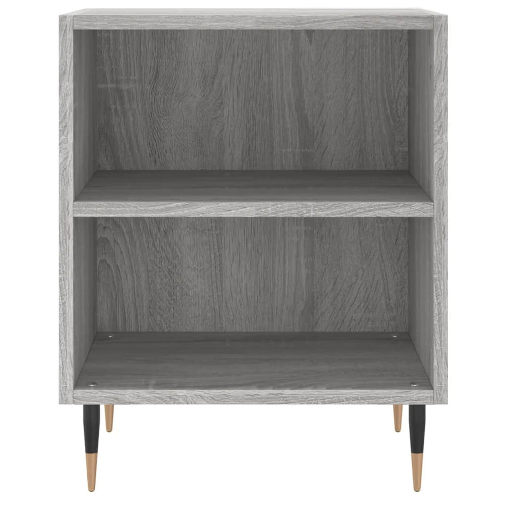 Nachtkastje 40x30x50 cm bewerkt hout grijs sonoma eikenkleurig MeubelReus