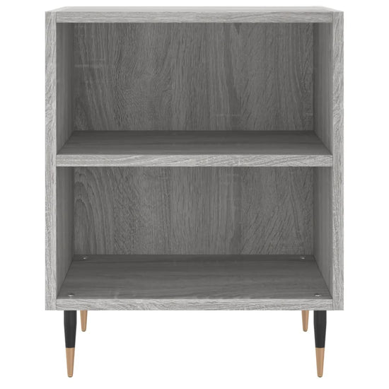 Nachtkastje 40x30x50 cm bewerkt hout grijs sonoma eikenkleurig MeubelReus