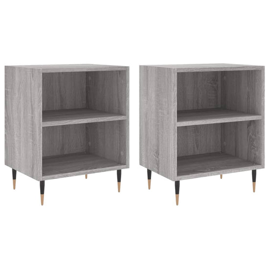 Nachtkastjes 2 st 40x30x50 cm bewerkt hout grijs sonoma eiken MeubelReus