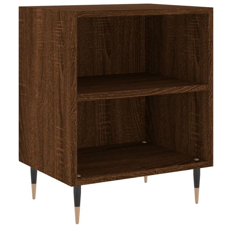 Nachtkastje 40x30x50 cm bewerkt hout bruin eikenkleur MeubelReus