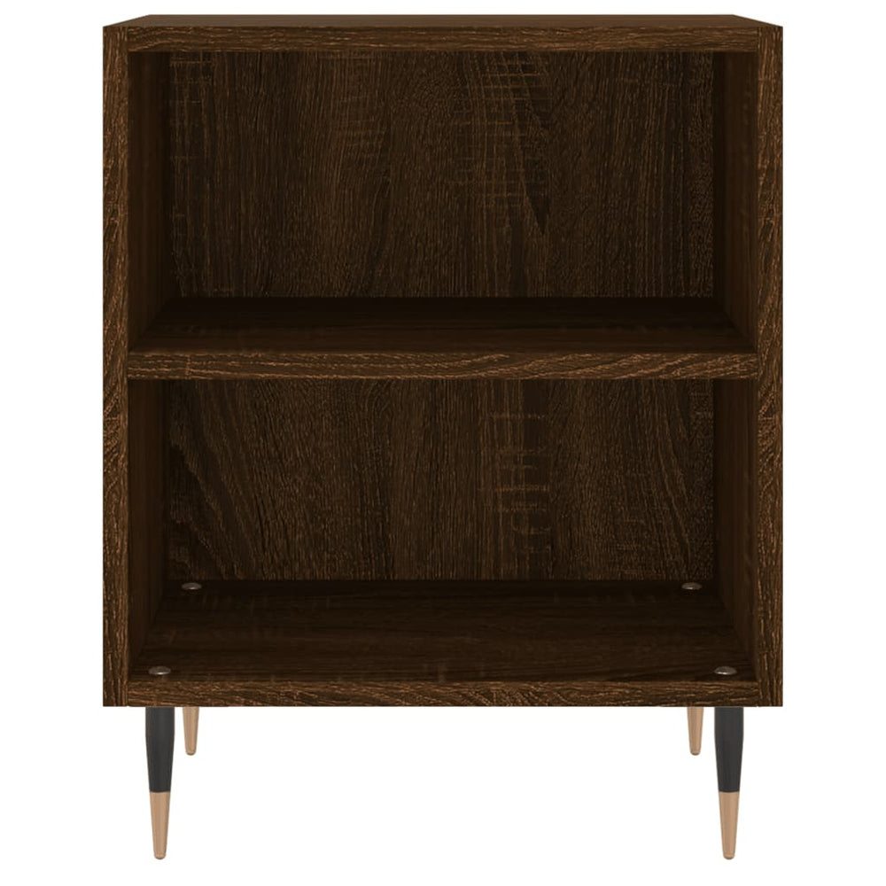 Nachtkastje 40x30x50 cm bewerkt hout bruin eikenkleur MeubelReus