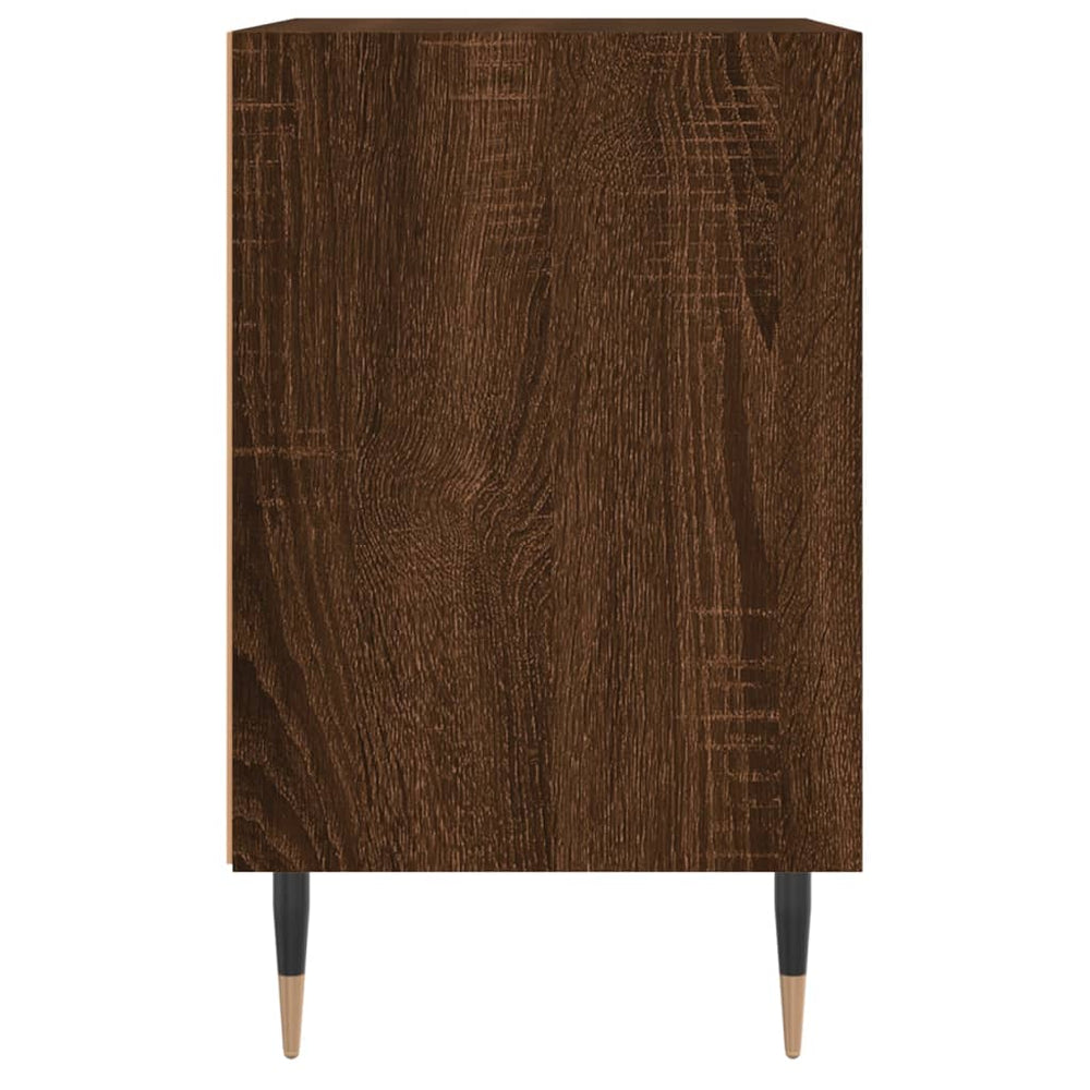 Nachtkastje 40x30x50 cm bewerkt hout bruin eikenkleur MeubelReus