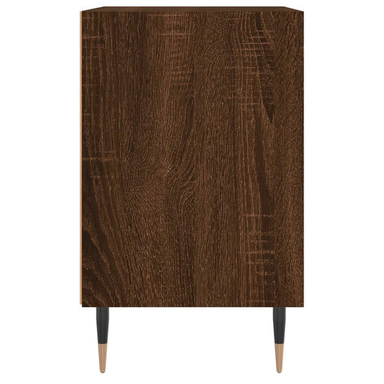 Nachtkastje 40x30x50 cm bewerkt hout bruin eikenkleur MeubelReus