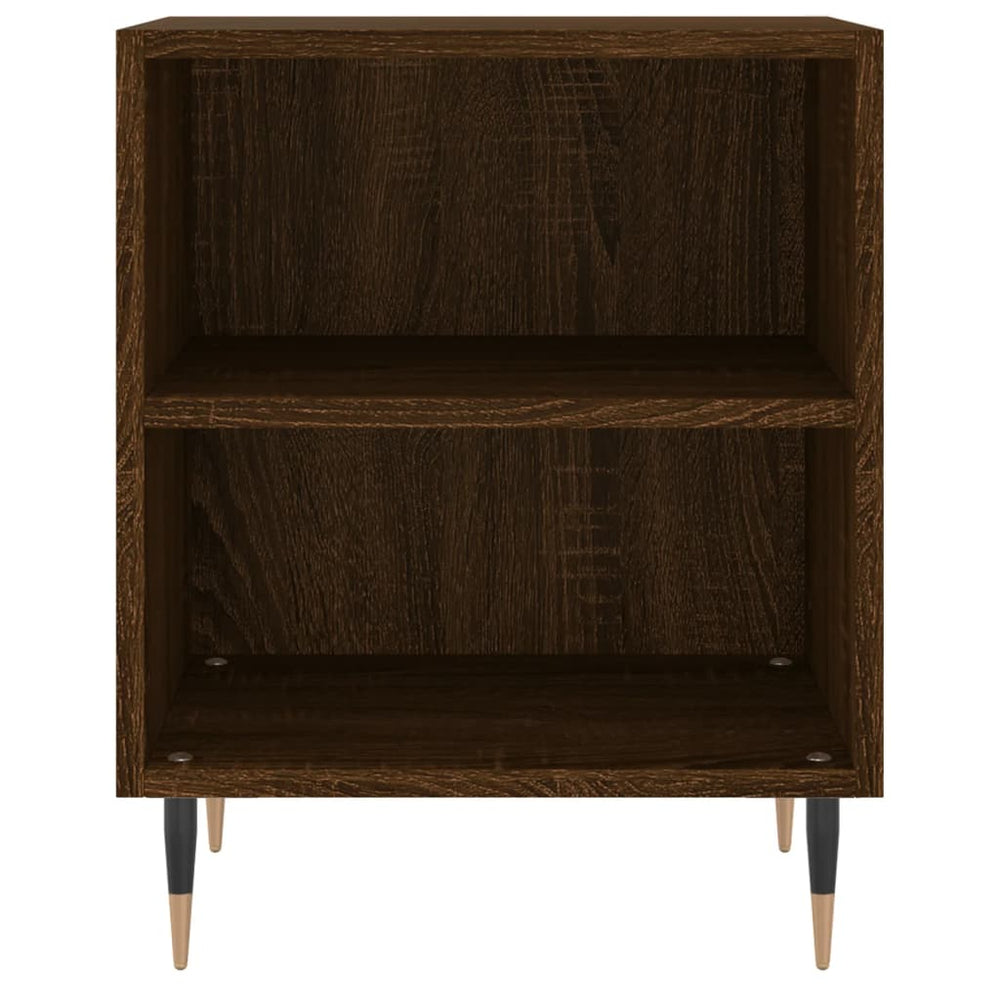 Nachtkastjes 2 st 40x30x50 cm bewerkt hout bruin eikenkleur MeubelReus