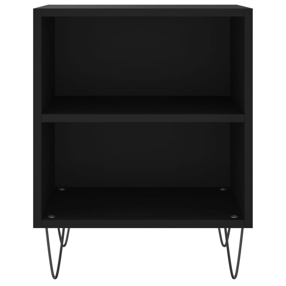 Nachtkastjes 2 st 40x30x50 cm bewerkt hout zwart MeubelReus