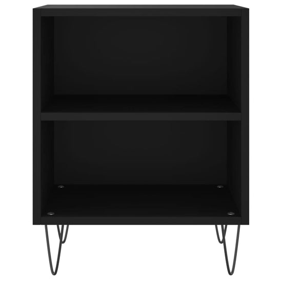 Nachtkastjes 2 st 40x30x50 cm bewerkt hout zwart MeubelReus