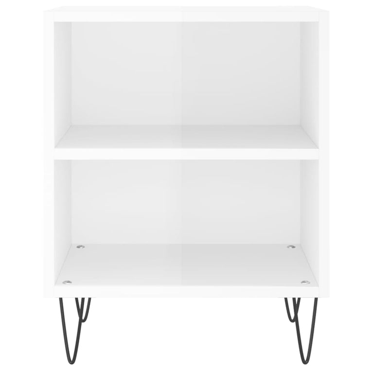 Nachtkastjes 2 st 40x30x50 cm bewerkt hout hoogglans wit MeubelReus