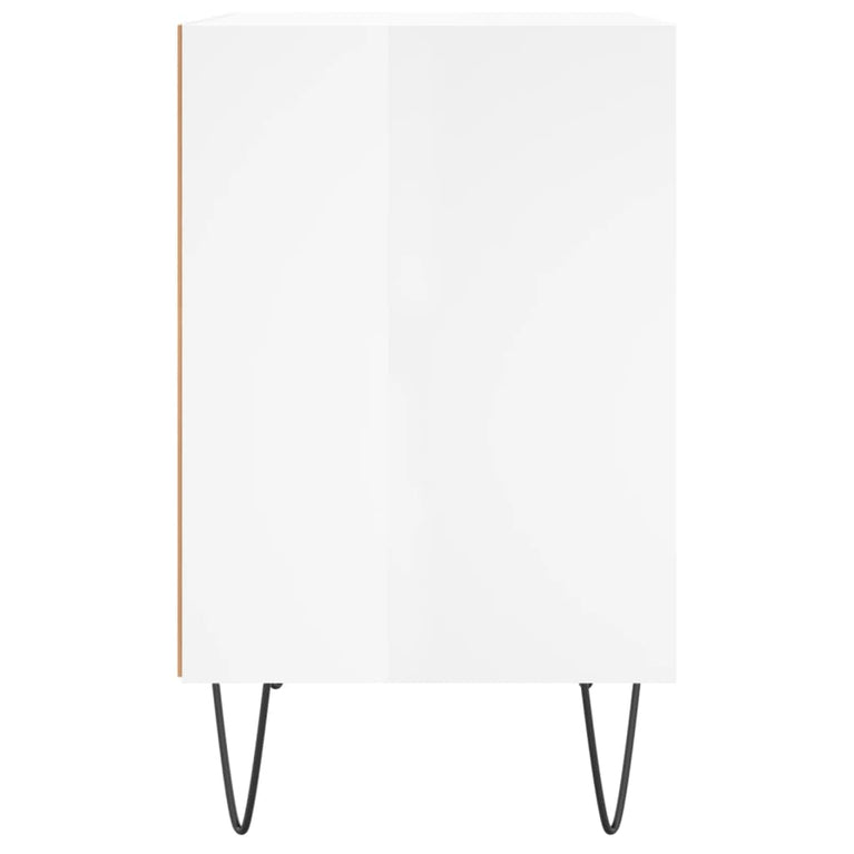 Nachtkastjes 2 st 40x30x50 cm bewerkt hout hoogglans wit MeubelReus