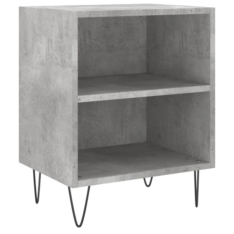 Nachtkastje 40x30x50 cm bewerkt hout betongrijs MeubelReus