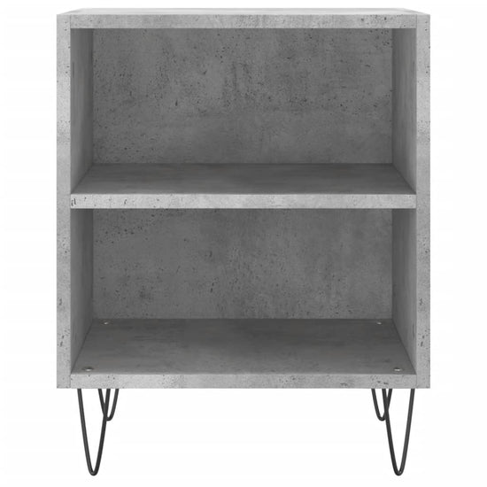 Nachtkastje 40x30x50 cm bewerkt hout betongrijs MeubelReus