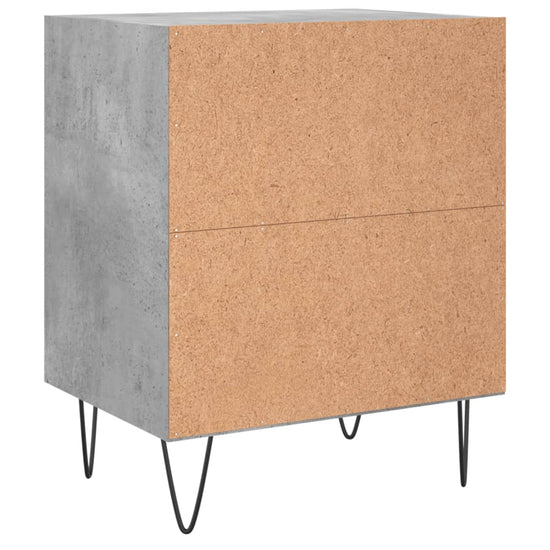 Nachtkastje 40x30x50 cm bewerkt hout betongrijs MeubelReus