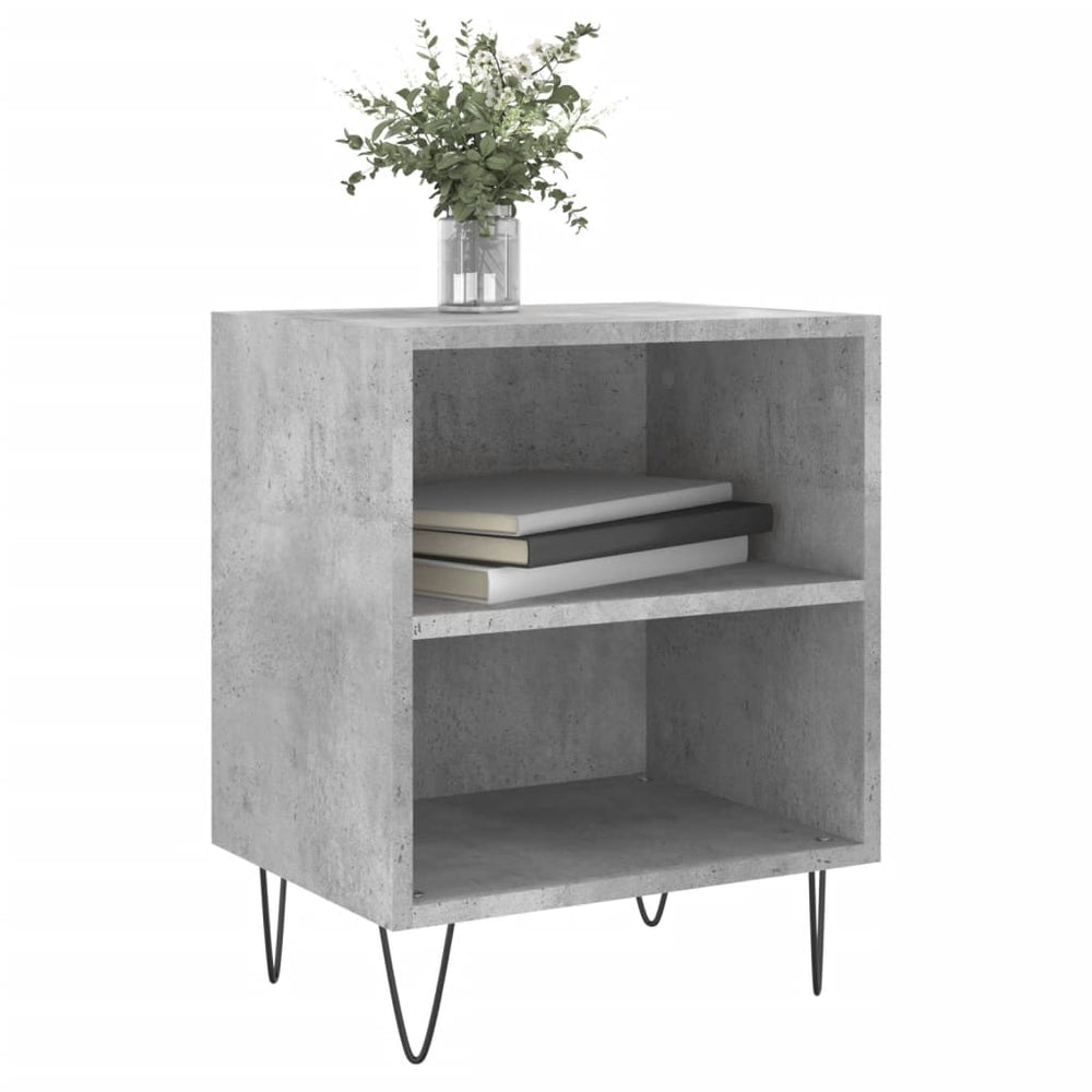Nachtkastjes 2 st 40x30x50 cm bewerkt hout betongrijs MeubelReus