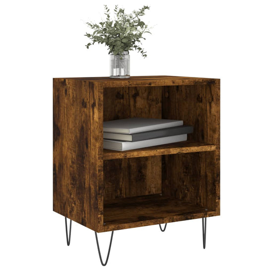 Nachtkastjes 2 st 40x30x50 cm bewerkt hout gerookt eikenkleurig MeubelReus