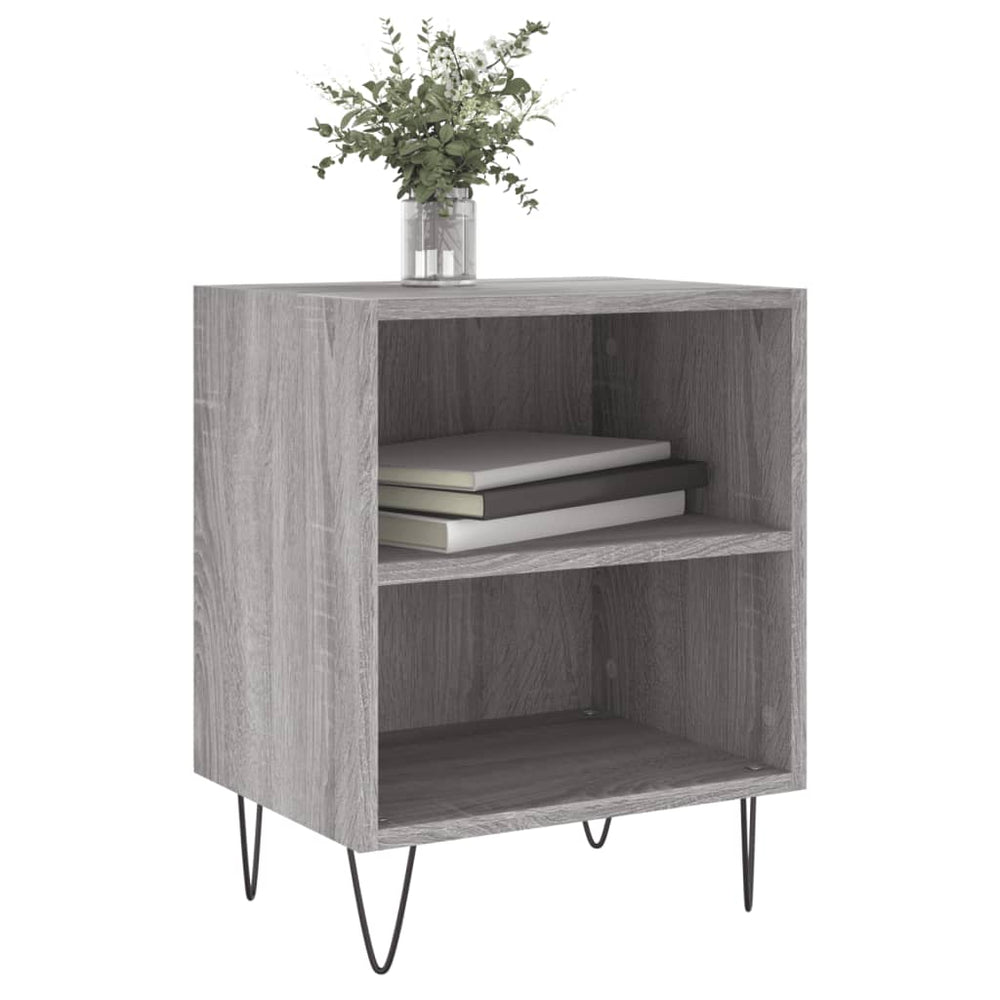 Nachtkastjes 2 st 40x30x50 cm bewerkt hout grijs sonoma eiken MeubelReus