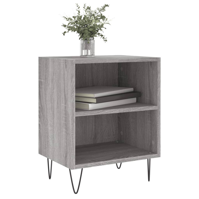 Nachtkastjes 2 st 40x30x50 cm bewerkt hout grijs sonoma eiken MeubelReus