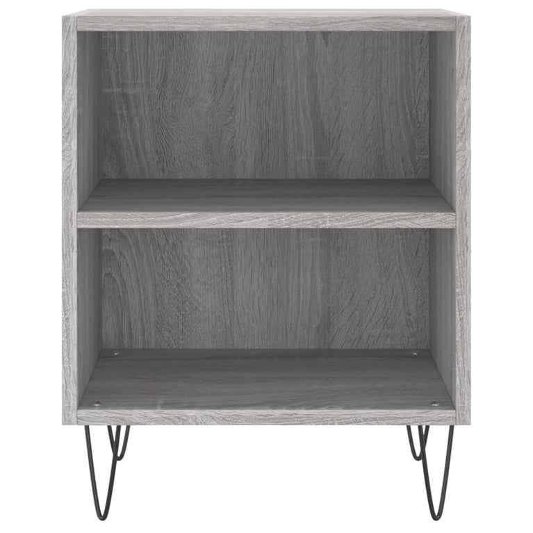 Nachtkastjes 2 st 40x30x50 cm bewerkt hout grijs sonoma eiken MeubelReus